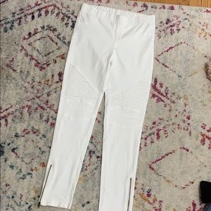 Women’s white Moto pants